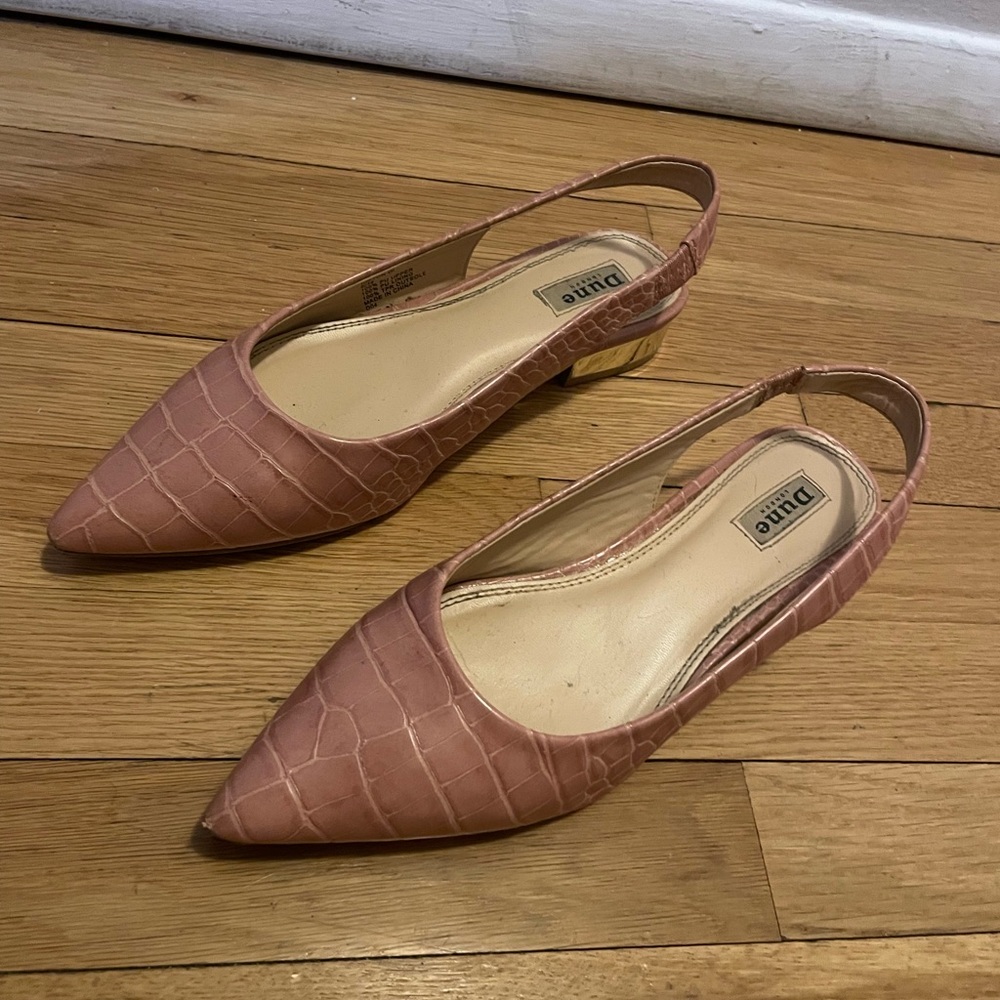 Pink slingback DUNE flats